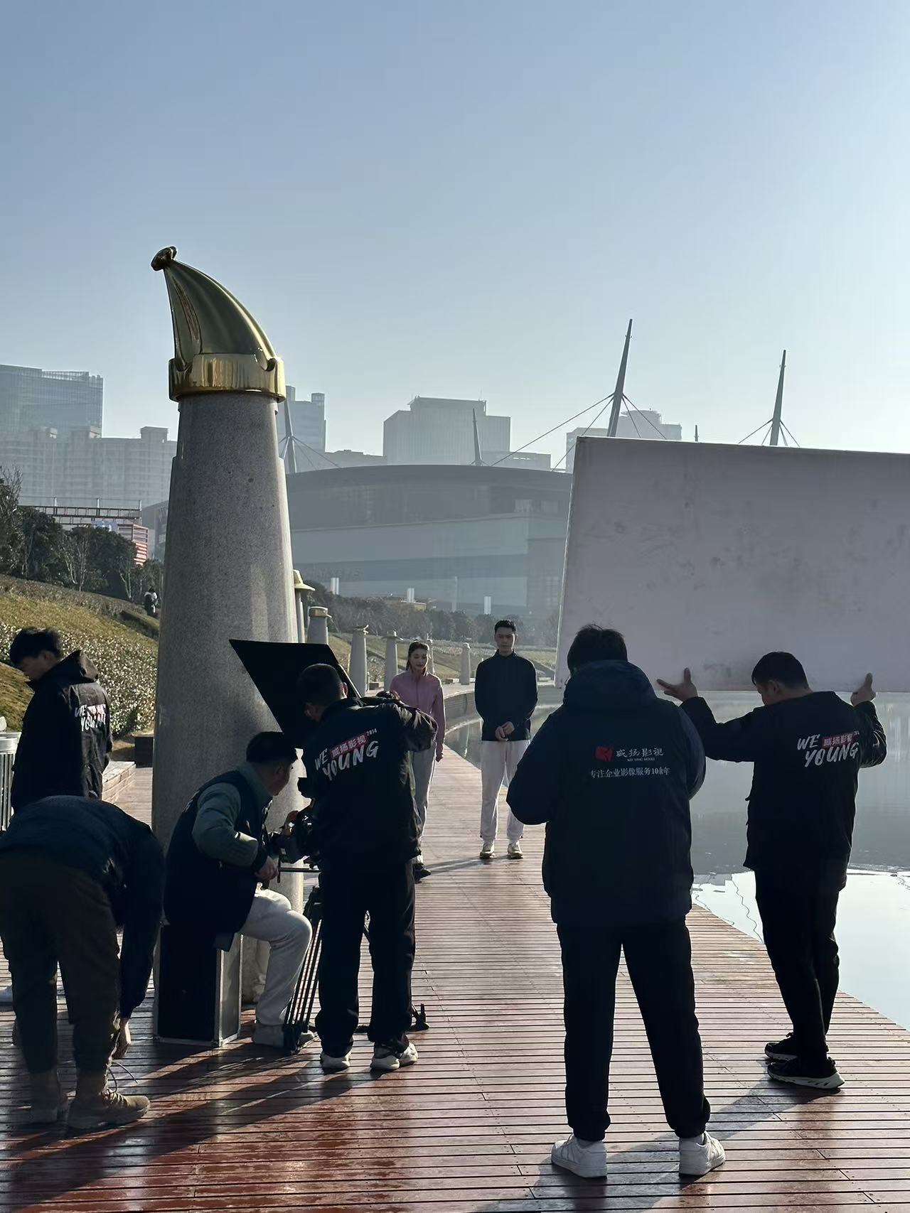 郑州宣传片拍摄团队现场工作场景
